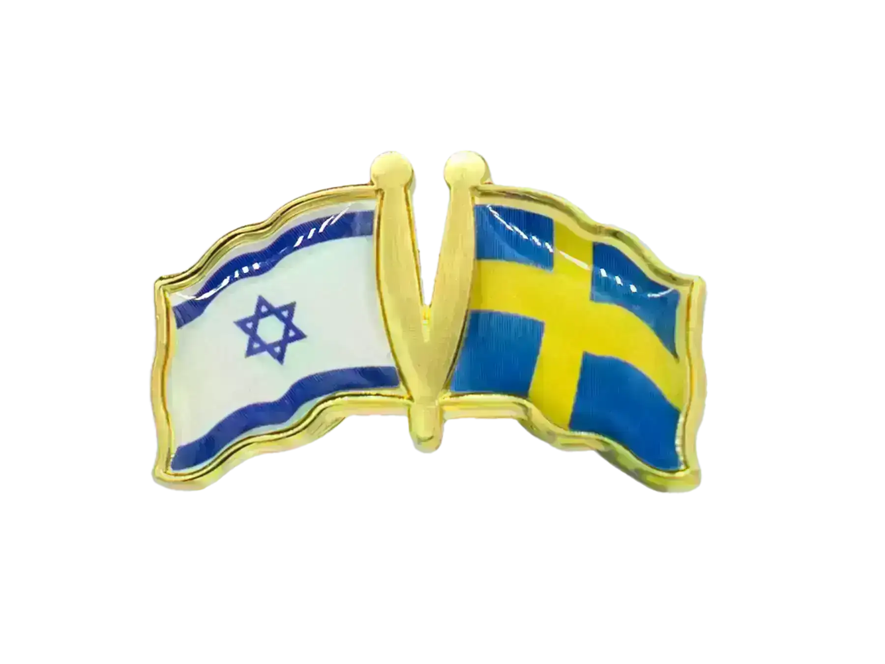 Pin, Double flag - Sweden/Israel