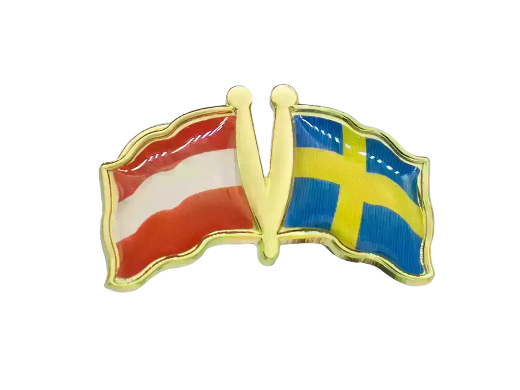 Pin, Double flag - Sweden/Austria