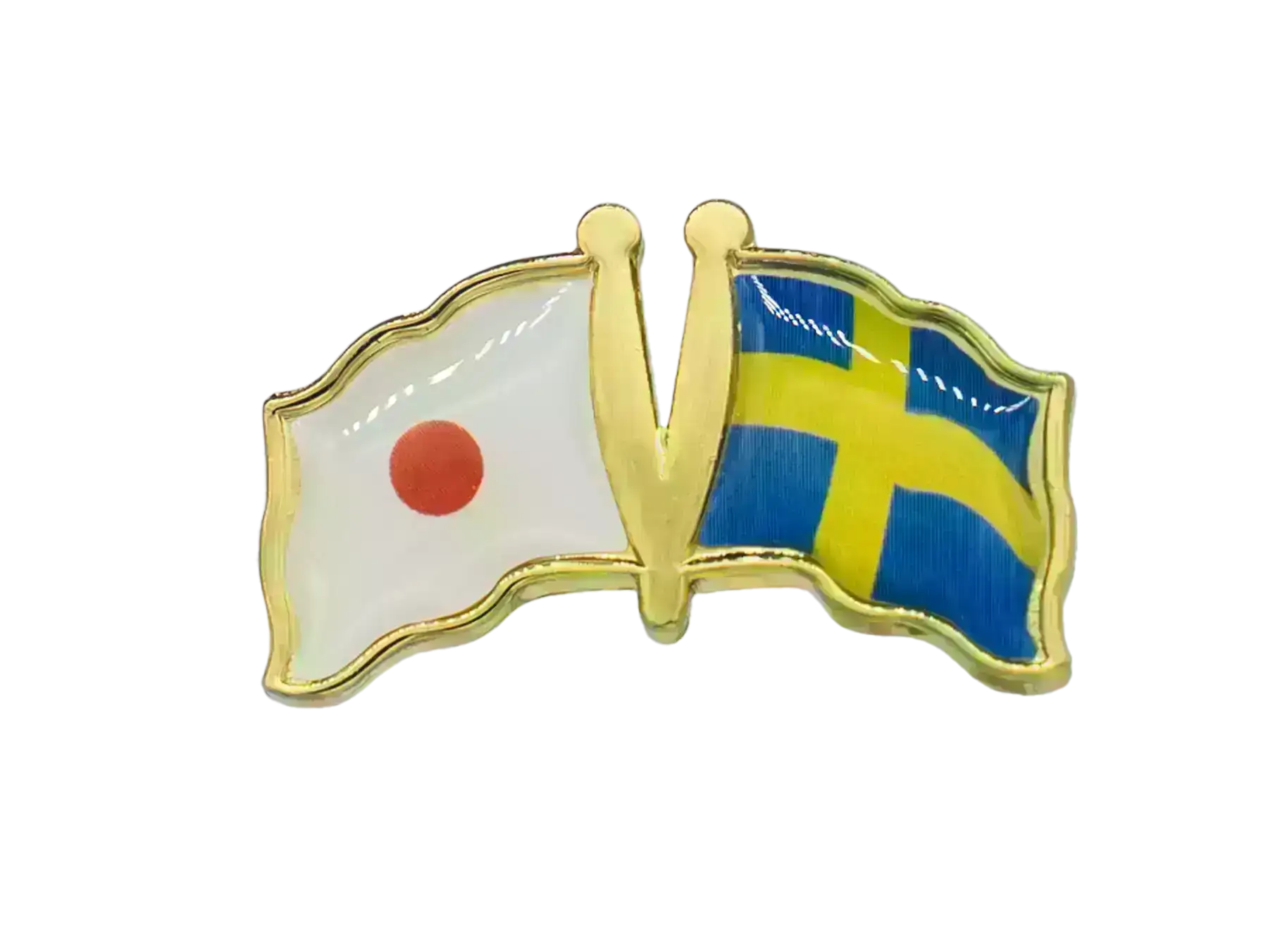 Pin, Double flag - Sweden/Japan