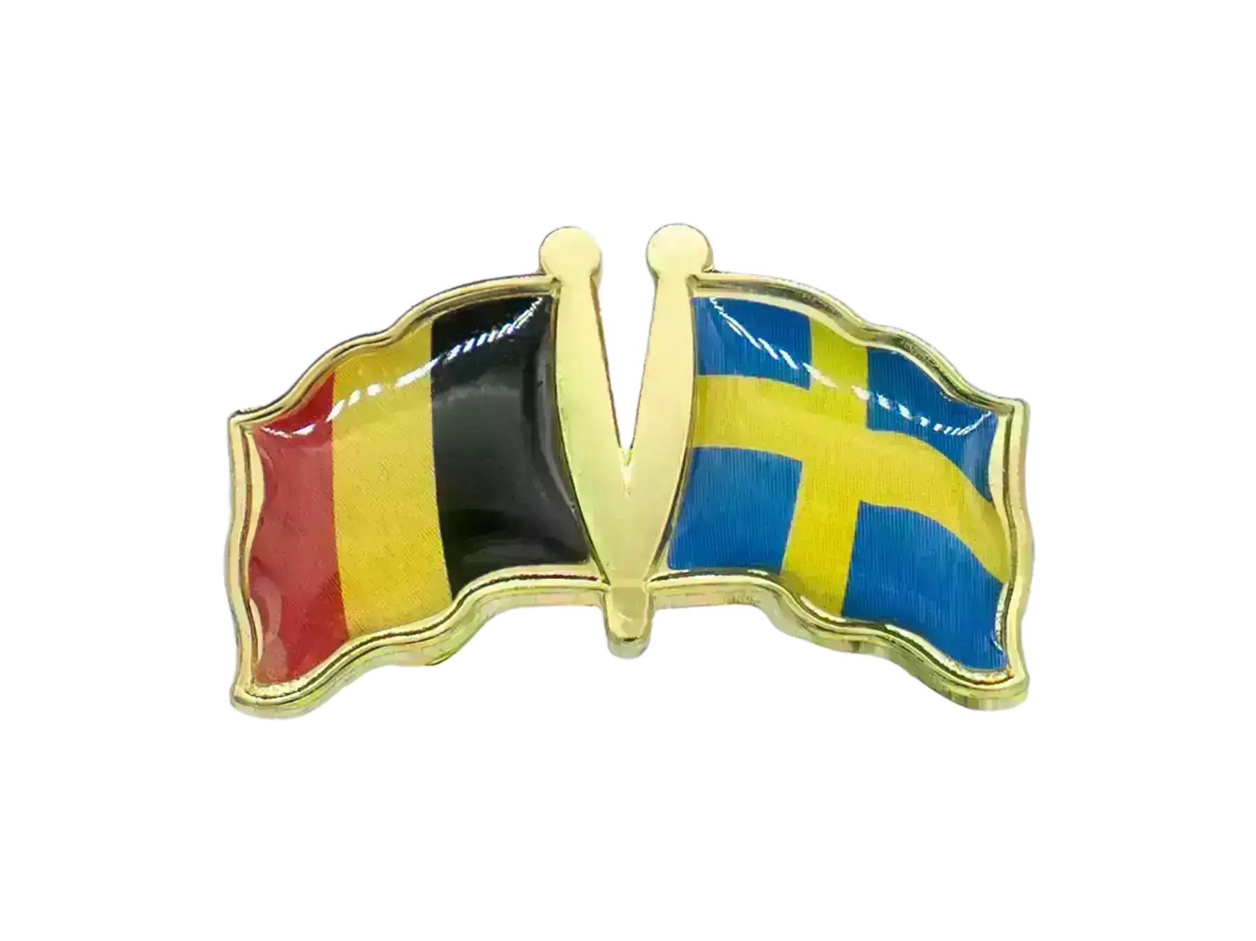 Pin, Double flag - Sweden/Belgium