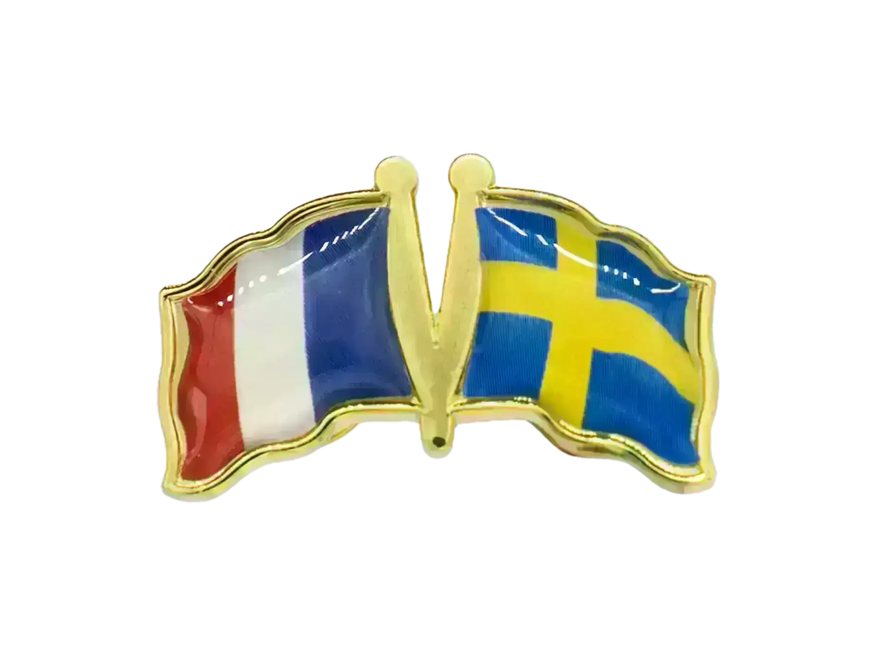 Pin, Double flag - Sweden/France