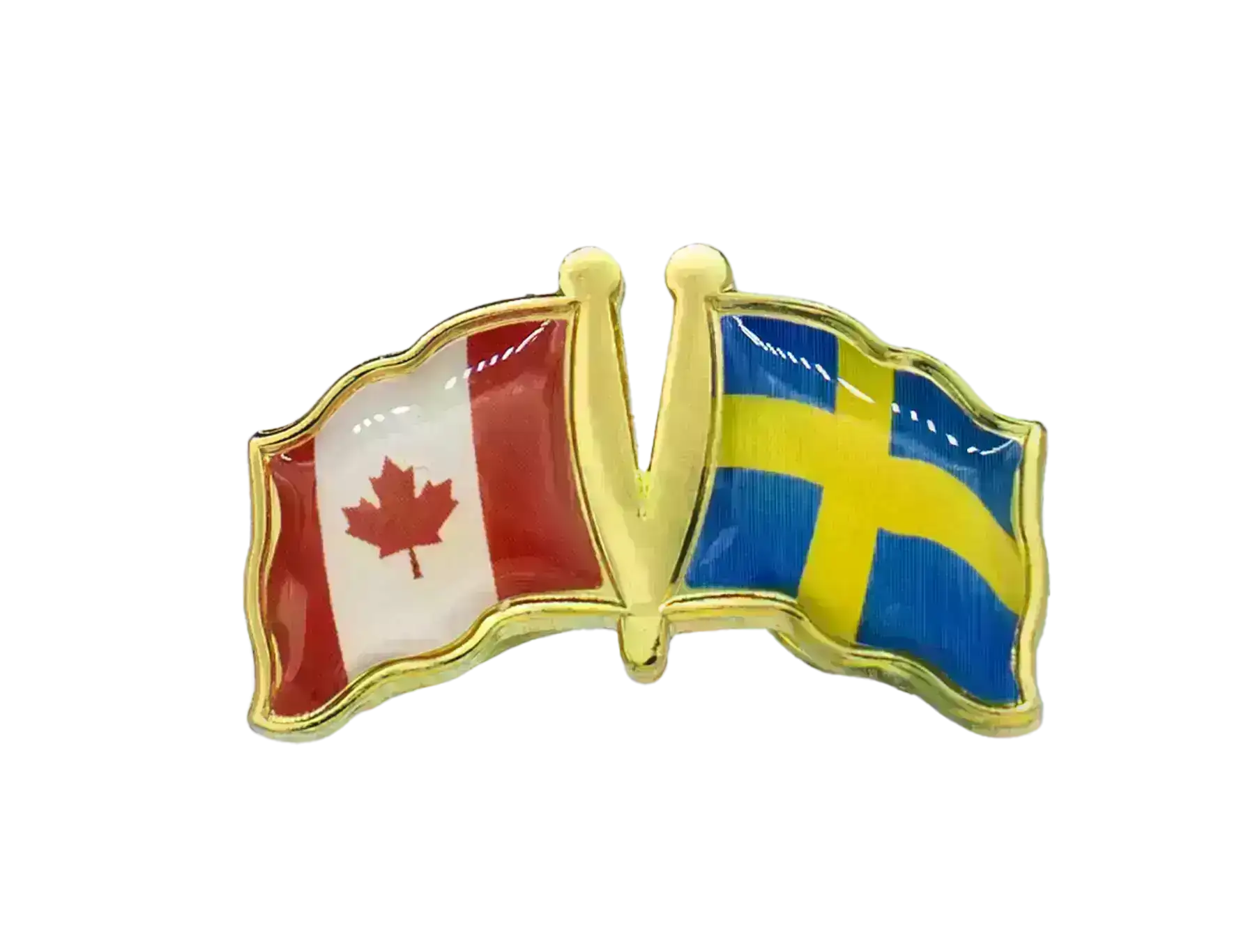 Pin, Double flag - Sweden/Canada