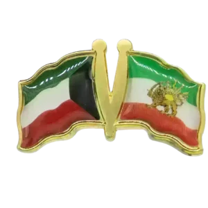Pin, Double flag - Iran/Kuwait