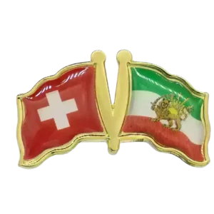 Pin, Double flag - Iran/Switzerland