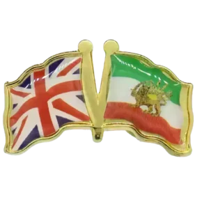 Pin, Double flag - Iran/Great Britain
