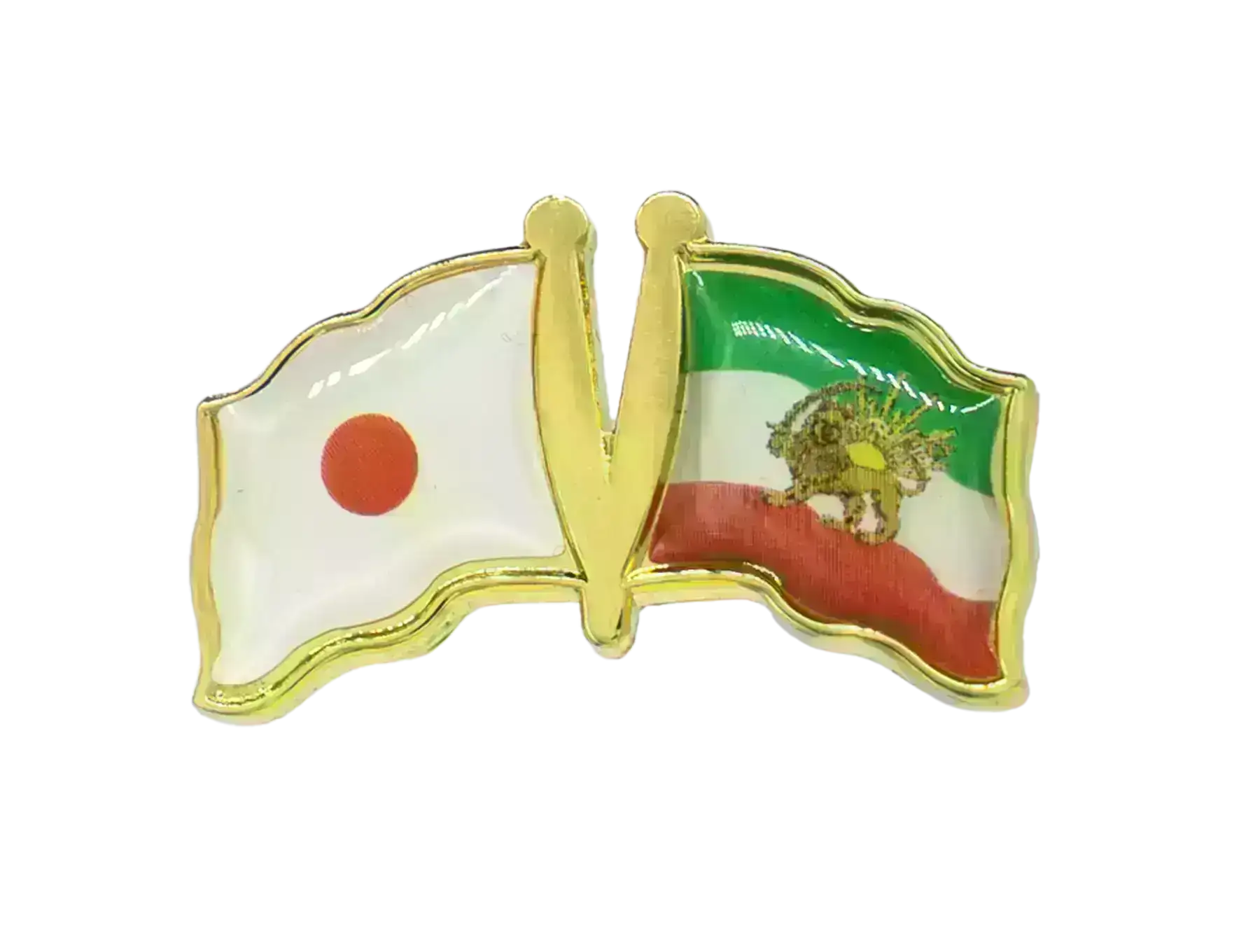 Pin, Double flag - Iran/Japan