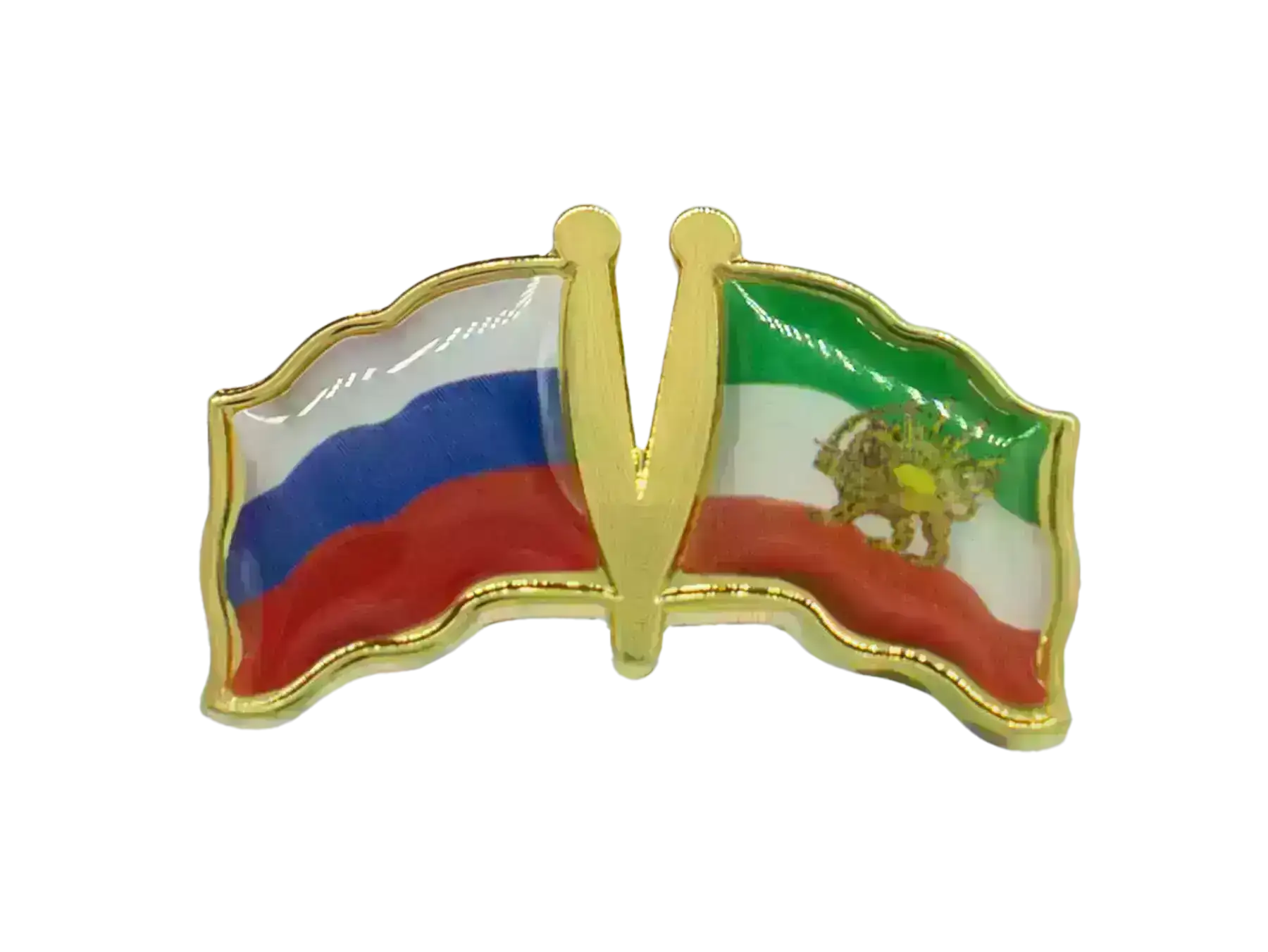 Pin, Double flag - Iran/Russia
