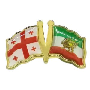 Pin, Double flag - Iran/Gerogia