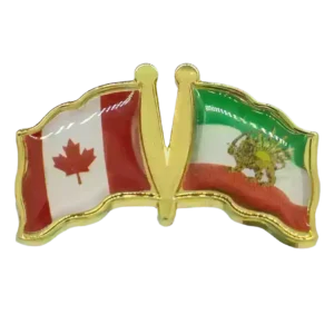 Pin, Double flag - Iran/Canda