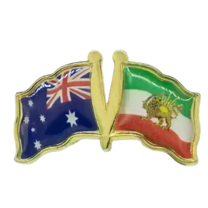 Pin, Double flag - Iran/Australia