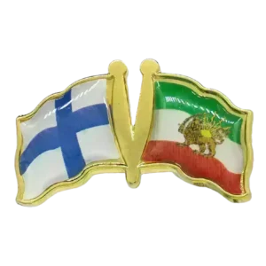 Pin, Double flag - Iran/Finland
