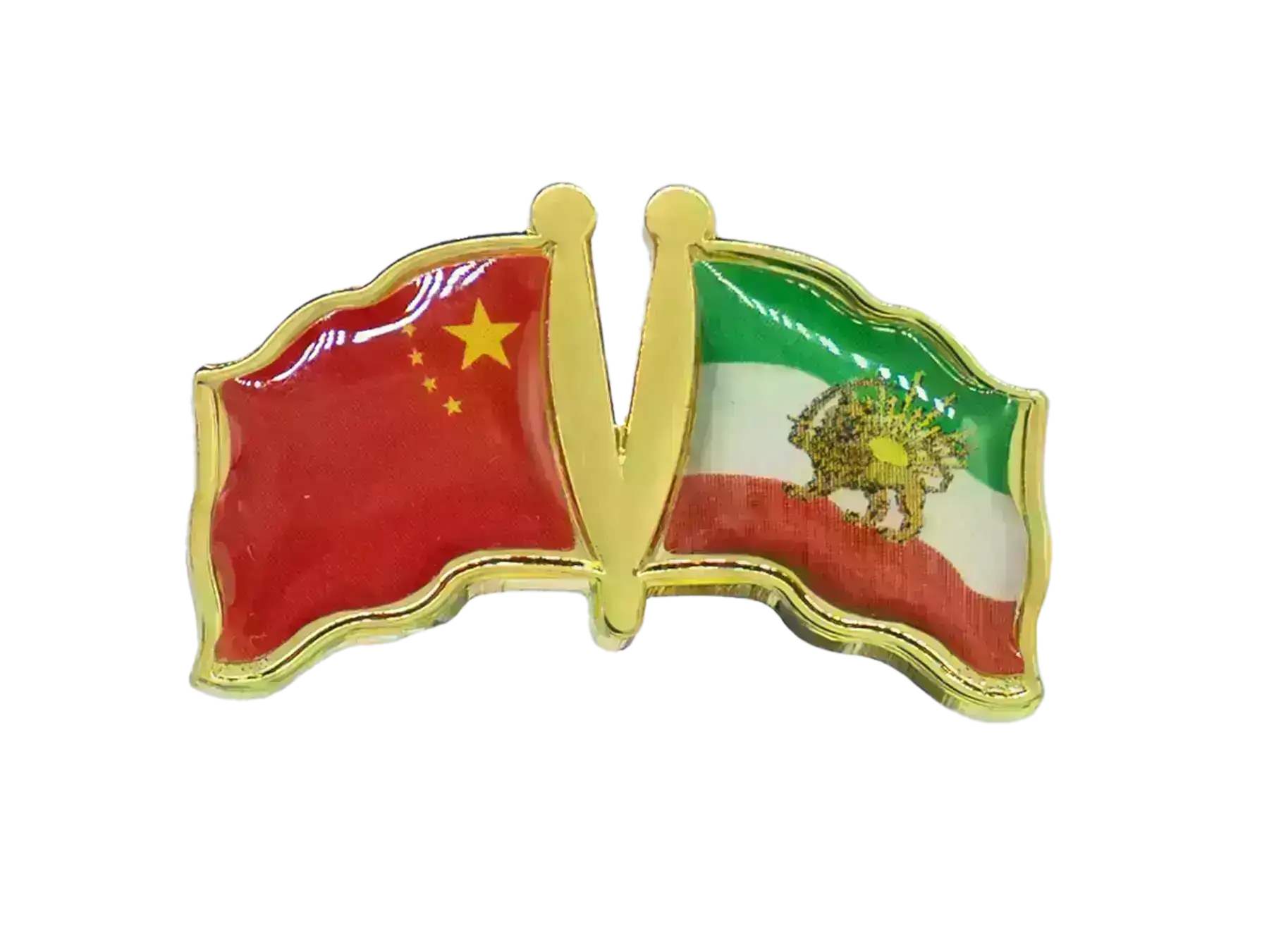 Pin, Double flag - Iran/China