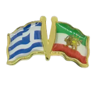 Pin, Double flag - Iran/Greece
