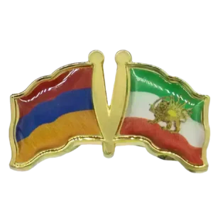 Pin, Double flag - Iran/Armenia
