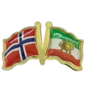 Pin, Double flag - Iran/Norway