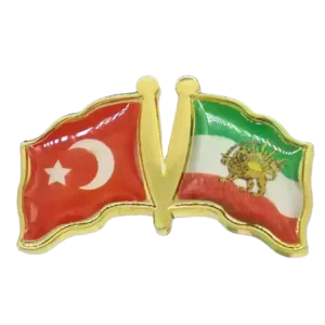 Pin, Double flag - Iran/Turkey