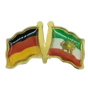 Pin, Double flag - Iran/Germany