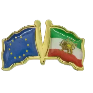 Pin, Double flag - Iran/EU