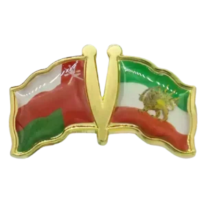 Pin, Double flag - Iran/Oman