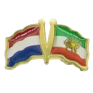 Pin, Double flag - Iran/Netherlands-Holland