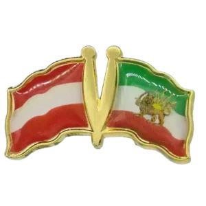 Pin, Double flag - Iran/Austria