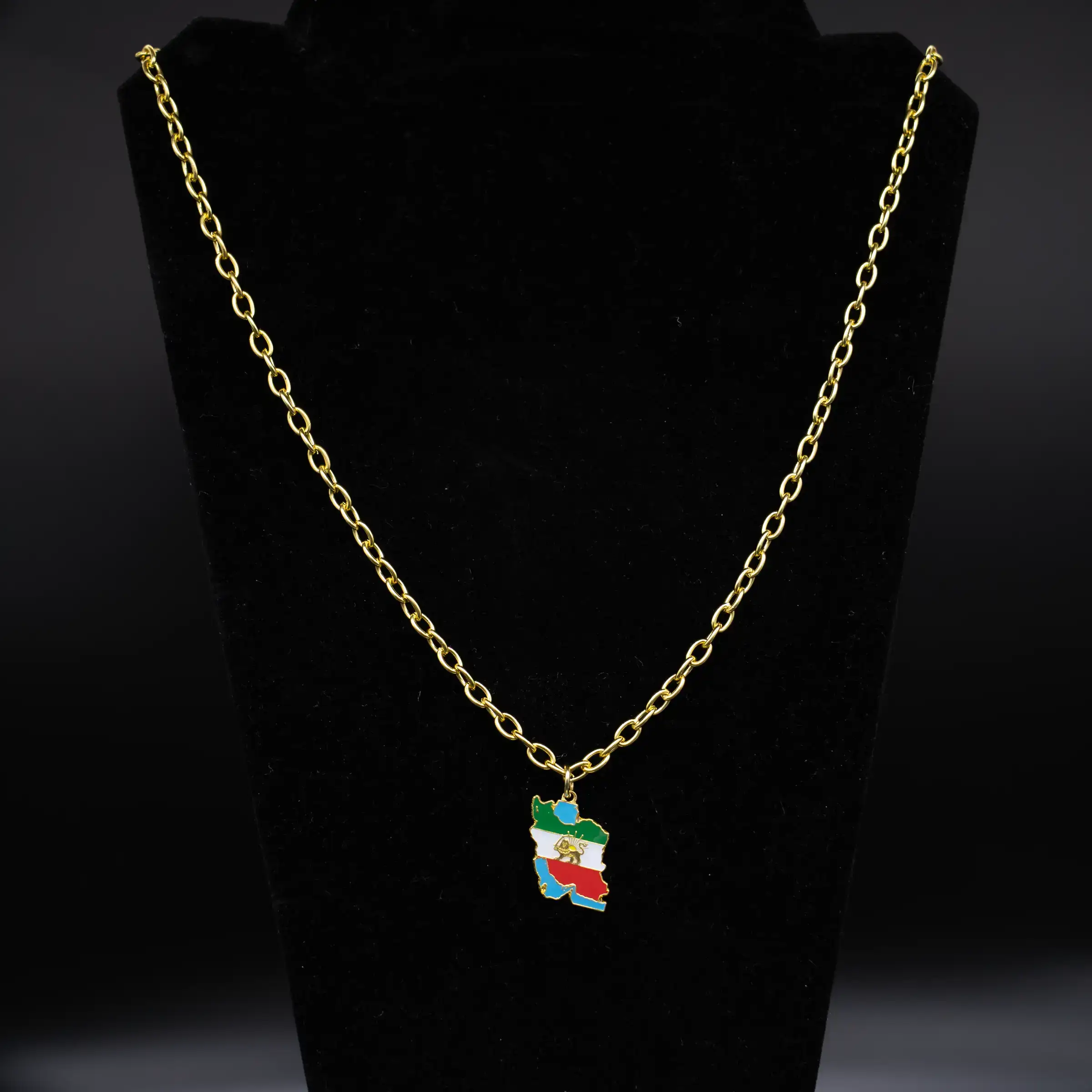 Necklace, Iran map