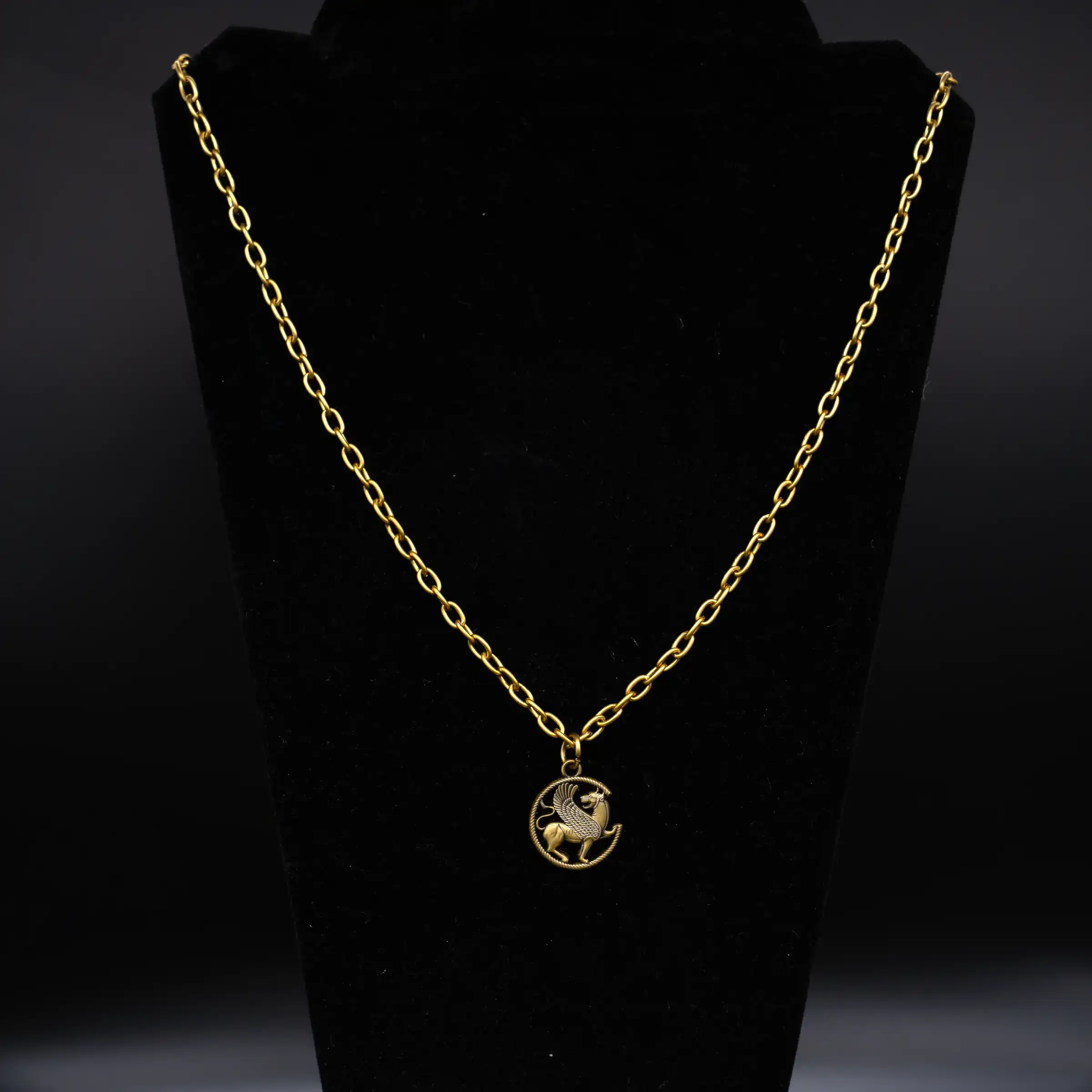 Necklace, Round lion