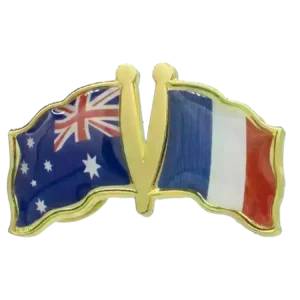 Pin, Double flag - France/Australia